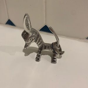 Silver Donkey Ring Holder